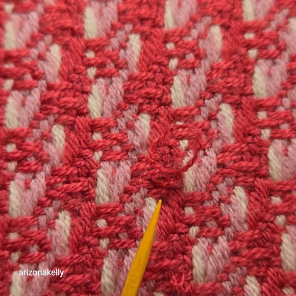 NWT Coach Wool Pink Tweed Woven Square Scarf - Picture 11 of 14